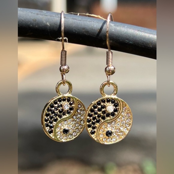 Yin and Yang Earrings - Picture 1 of 5